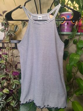 Old Navy Navy & White Striped Tank Top size XL(14)